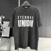 Men's T-Shirts 2023ss Vintage Washed Heavy Fabric T Shirt Men Women High Quality T-shirt Oversize Top Tees T230419