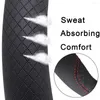 Steering Wheel Covers Universal 38cm 15" Racing Cover With Seatbelt Should Pad Seat Belt Harness Anti Slip Rubber PU Leather Car