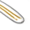 Chains ASON Necklace Chain Stainless Steel Gold Color Pendant For Jewelry Making Bulk Women Men Choker Accessories Christmas