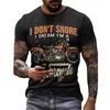 T-shirts pour hommes Mode d'été Hommes T-shirt 3D Auto Highway Moto Biker Hip Hop Tee Top surdimensionné pour vêtements vintage Streetwear