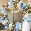 Decorazione per feste Kit arco ghirlanda di palloncini blu Buon compleanno Decorazioni per matrimoni Coriandoli per bambini Forniture per palloncini Baby Shower Latex