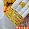 Brazalete 24K chapado en oro Dubai pulsera anillo joyería para mujer YY10005