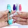 Pipas para fumar Sile Glass Straight Pipe Creative Portable Filter Cigarette Holder Accesorios para el hogar del tabaco 5 colores Drop Dhgarden Dhis1