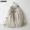 Sacs d'école Japonais Coréen Vintage Solide Simple Cartable Femmes Étudiants Tout Match Sacs À Main Occasionnels Streetwear Grunge Sac À Dos Y2k Esthétique 231118