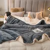 Blankets Winter Fleece Blankets Super Soft Thicken Blankets Solid Color Warm Throw Blanket For Couch Bed Comfortable Luxury Quilt Covers 231118