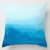 Pillow 45x45cm Geometric Cover Blue Marble Print Polyester Pillowcase Art Pachwork Car Sofa Waist Throw Case Home Decor