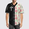 Camisas casuales para hombres Camiseta de béisbol Playa Verano Jesús 3D All Over Printed Men's Shirt Hip Hop Tops