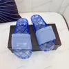 Fashion Slippers Slides Sandals Jelly para homens Mulheres Clear PVC Crystal Crystal Retro Plataforma Flip Flips Slide Flor Designer de luxo Praia G6KX#