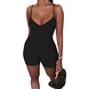 Women's Jumpsuits & Rompers Lady Playsuit Summer Sexy Women Sleeveless V-neck Jumpsuit Ladies Solid Color Womens ClothingWomen's