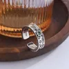 Anéis de cluster Buyee 925 Sterling Silver exclusivo Tai Ring Simples Aberto para Man Couples Jewelry Circle