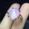 Cluster Rings Opal Ring Natural And Real European Fashion Woman Man Party Wedding Gift 925 Sterling Silver