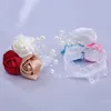 Decorative Flowers 2023 Promotion Bride Wrist Flower Ladies Wristband Elastic Bracelet DIY Wedding Dress Accessories SW049Z