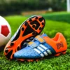 28-38 Football Children's Long Spike Robe Taille Boots Boots LOOP FUTSAL BOY TF TURF SOCCER SOCCER KIDS Sneakers Chuteira Futebol 230419 919