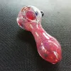 Vente en gros Mini Pyrex Pipes À Main En Verre Accessoires De Rig De Fumer Brûleur De Tabac Coloré 3D Rose Violet Longueur 3 Pouces