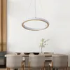 Lâmpadas pendentes Nordic Lights Modern Ring Designer Pedante Teto decoração de arte suspensa barra de jantar de jantar iluminação da sala de cozinha