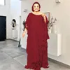 Ethnic Clothing Lace Hollow Africa Dress African Dresses for Women African Clothes Dashiki Taditional Boubou Arabic Robe Femme Musulmane 230419