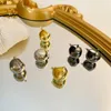 Hoop oorbellen Frans Matte Orb Simple For Women's Gold Color Fashion Charm Vintage Party Accessoire Gifts Handgemaakte sieraden