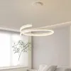 Lustres Moderne Simple Style Led Lustre Pour Salon Chambre À Manger Cuisine Plafond Suspension Lampe Anneau Rond Suspension Lumière