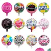 Party Favor 18 Inch Aluminium Foil Balloon Happy Birthday Round Ballons uppblåsbara Airballoon Kids Toys Decoraciones levererar 0 6my B Dhhvu