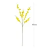 Flores decorativas Orquídeas de dança artificial Amarelo de alta qualidade Falsa Flor Sala Dining Decoration