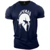 Мужские рубашки T Vintage T Spartan Print 3D Лето -летние топы с коротким рукавом личности уличная одежда негабаритная мужская одежда 230419