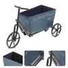 Emballage cadeau jardinière Pot de fleur support Tricycle boîte vélo bois brouette succulente métal extérieur Mini bonsaï debout Vintage jardinières titulaire