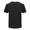 ファッションデザイナーメンズTシャツ黒と白の格子縞のストライプファッションカジュアル100％コットンアンチリンクルスリムレタープリントLARG275D