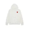 Толстовка с капюшоном для мужчин и женщин от дизайнеров Amis Paris, свитер высокого качества с вышивкой, красный зимний джемпер с круглым вырезом, толстовки для пар 38 296
