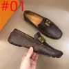 16 Model äkta lädermens designer loafers skor handgjorda mockasiner herrar klädskor för män glider på lyxig design casual mocasine hombre storlek 38-46