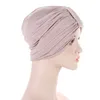 Femmes musulmanes Turban Cap Hijab Bandeau Intérieur Cap Couleur Unie Chimio Chapeau Bonnet Foulard Chapeaux Femme Wrap Cover Perte De Cheveux Caps