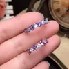 Cluster Rings Gift Bague en tanzanite réelle et naturelle en argent sterling 925 pour homme ou femme