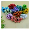 Decoratieve bloemen kunstmatig 144pcs/pack met bladeren Simulatie Stamen DIY Handgemaakte Garland Plastic Fake Flower kralen hart