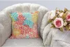Pillow Throw Cover Corals Colorful Artwork Light Blue Orange Red Home Decorative Cases Cotton Linen Square Covers