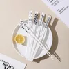 Eetstokjes 5pairs/kavel Chinese keramische Koreaanse stijl Chop Sticks Huishoudelijk Non-slip Sushi Gift Set Herbruikbaar servies