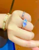 Küme halkaları lr ince mücevher 18k altın AU750 Sri Lanka Origin Doğal Moonstone Taş 3.65ct Kadınlar için Kadınlar