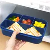 Dijkartikelen sets vier grid plastic lunchbox student volwassen lunchbox Japanse verzegelde magnetron oven verwarming