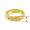 Bangle 24k pulseira de ouro real hi palavra pulseira de ouro chapeamento de ouro para presentes de jóias de casamento feminino 230419