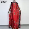 Vêtements ethniques Longueur de robe 130 cm Buste 130 cm Robes de mode Bazin Imprimé Dashiki Femmes Long Blouse Yomadou Color Pattern Oversize 230419