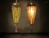 Pendant Lamps American Retro Diffuse Coffee Stained Glass Small Lighting Western Restaurant Deck Bar Table Internet Cafe