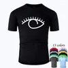 Camisetas masculinas olhos linha arte o pescoço de algodão Men e mulher unissex verão manga curta projetada por estilo simples camiseta m01026