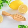 Fruktgrönsaksverktyg Beech Lemon Juicer manuellt trä Squeezer Orange Citrus Juice Extractor Reamer 16x3,5 cm utan La Dhgarden Dhlkn
