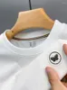 Heren t shirts 2023 modeontwerp vlinder borduurwerk t-shirt heren ronde nek zomer luxe ijs zijden katoen ademende korte mouw