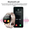 NOWOŚĆ SMART WATW KOBIETY BLUETOOTH Call IP67 Waterproof Sports Smartwatch Tętno ciśnienie krwi dama inteligentne zegarki