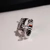 H-Ring für ein Designerpaar Vergoldeter 18-karätiger Diamant Größe 6-8 T0P höchster Zähler Advanced Materials Kristallgeschenk in europäischer Größe für Freundin mit Box 012