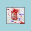 Gift Wrap Bithday Party Clear Pvc Box med bandtryckt godis sötsaker godis äpple aron tårta fyrkantiga lådor jul favorit d dhj4b