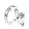 バンドリングZhouyang Wedding Rings for women man classic cubic zirconia loverリングローズゴールドカラーシルバーカラーファッションジュエリーR013 R400