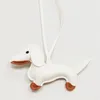 Key Rings Classic Cute Puppy Dog Bag Pendant Chain Fashion Pu Leather Dachshund Key Ring Accessories 231118