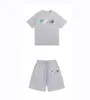 Homens camisetas Mens Marca Tracksuit T-shirt Shorts Terno Conjuntos de Peças de Verão Bordado de Pelúcia Trapstar Manga Curta Sportswearmens Ts0na4d3gs0BK2