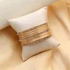 Punk Crystal Chain Armband Set For Women Men Boho Multilayer Thick Gold Color Charm Armband Bangles Fashion Jewelry