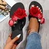 Slippers Slippers For Women Ladies Summer Flip Flops Open Toe Flowers Bohemian S For Women Sandals Size 6 Leather Sandals Women Size 12 230419